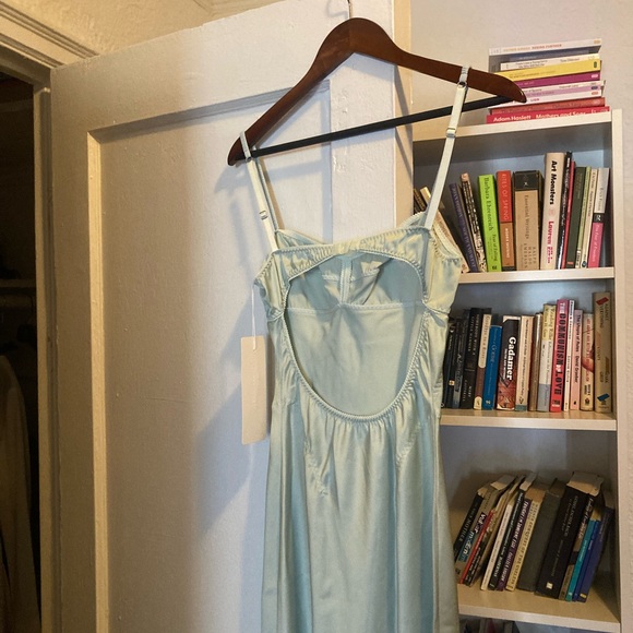 nwot anna october formal dress blue green - Picture 3 of 5